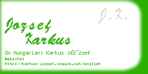 jozsef karkus business card